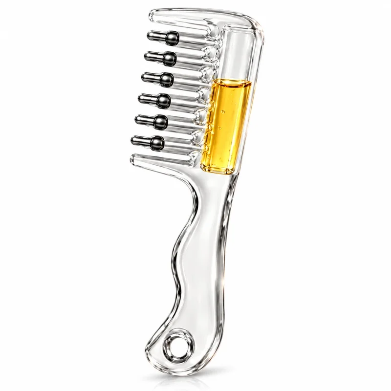 1/2/3PCS Scalp Oil Applicator Comb Refillable Hair Serum Dispenser with Roller Ball Tips for Scalp Massage Root Care