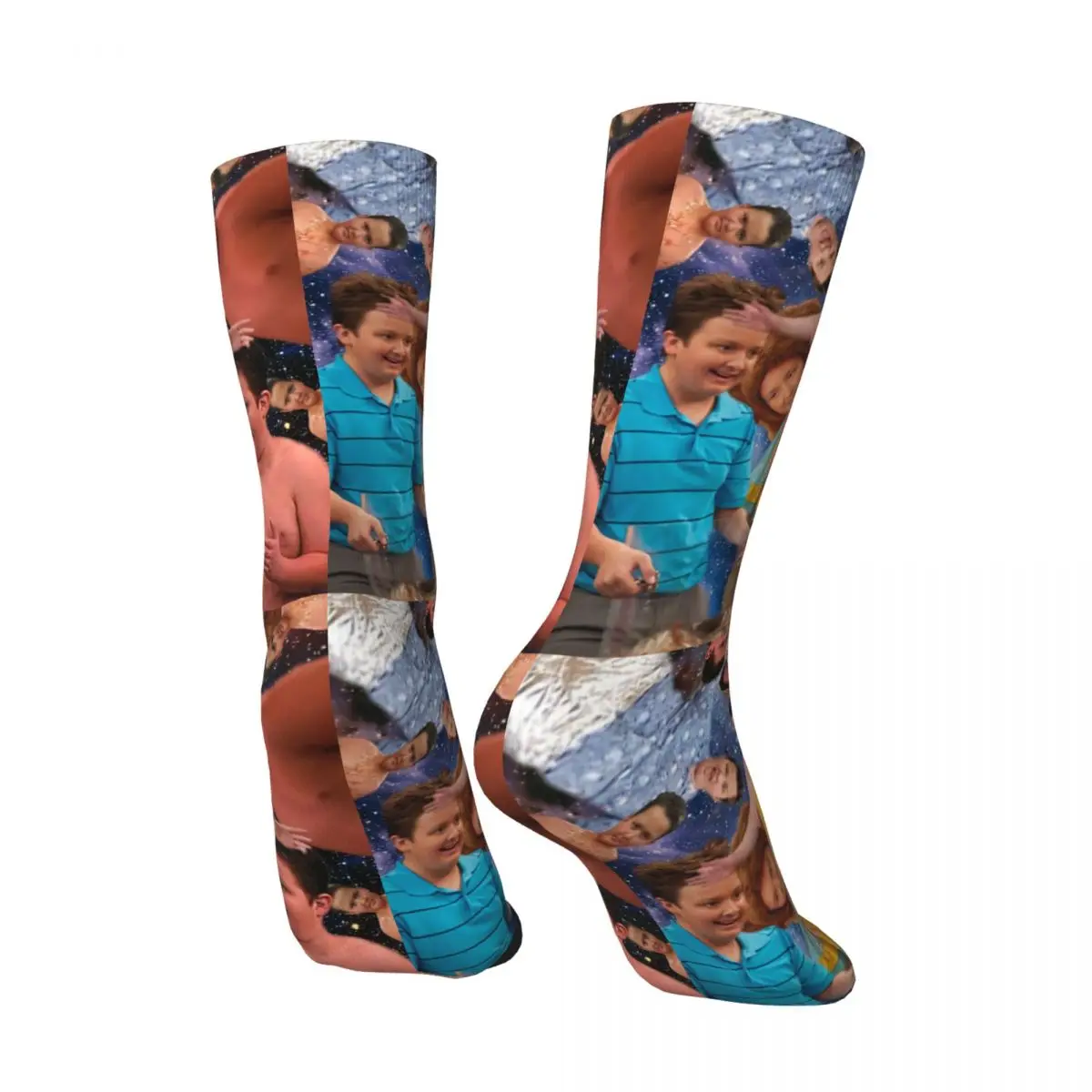 Funny Crazy Sock for Men Gibby From ICarly Hip Hop Vintage Meme Happy Seamless Pattern Printed Boys Crew Sock Novelty Gift