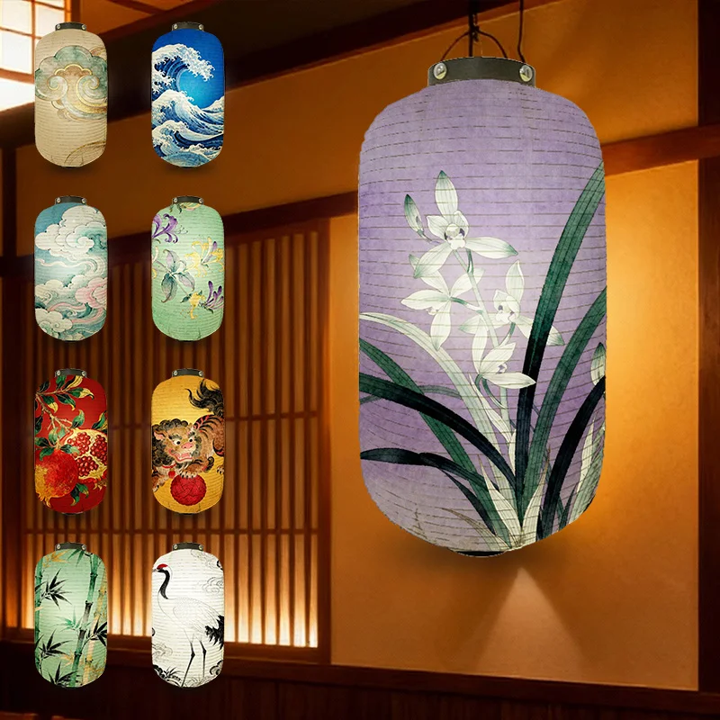 

Антикварный бумажный фонарь с принтом Сакуры в японском стиле Izakaya, паб, ресторан, рекламный знак, декор для свадебной вечеринки, фестиваль, подвесной