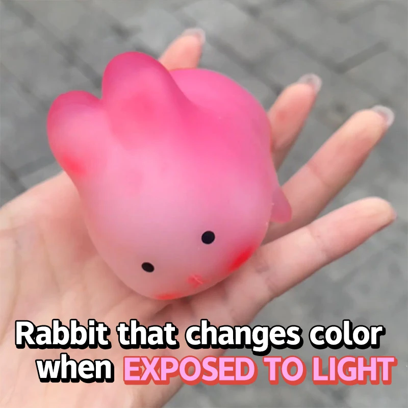 لعبة مكافحة الإجهاد تغيير لون لطيف القلب أرنب ضغط ألعاب متململة مكافحة الإجهاد مضحك الإجهاد الإغاثة للطفل الكبار هدية