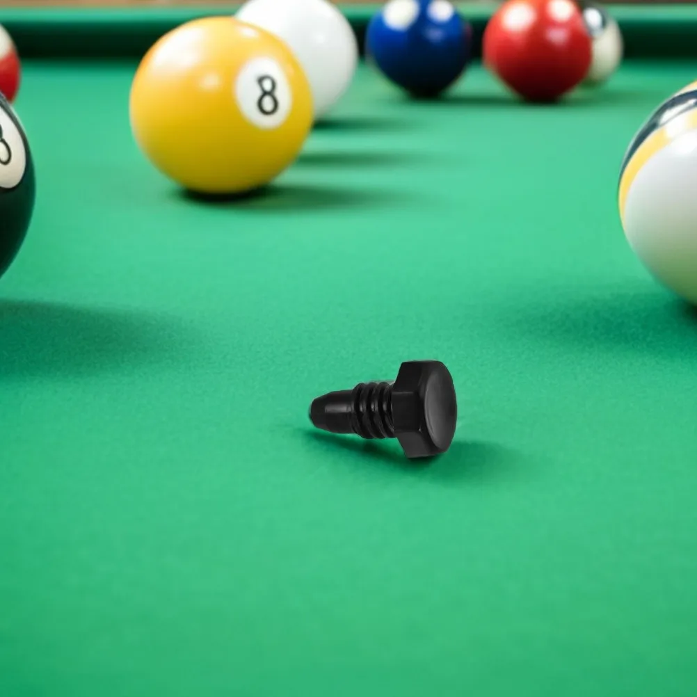 

8Pcs Snooker Pool Cue End Protectors Black Plastic Cylindrical 2.2x1.5cm Billiard Rod Tail Covers Protective Caps