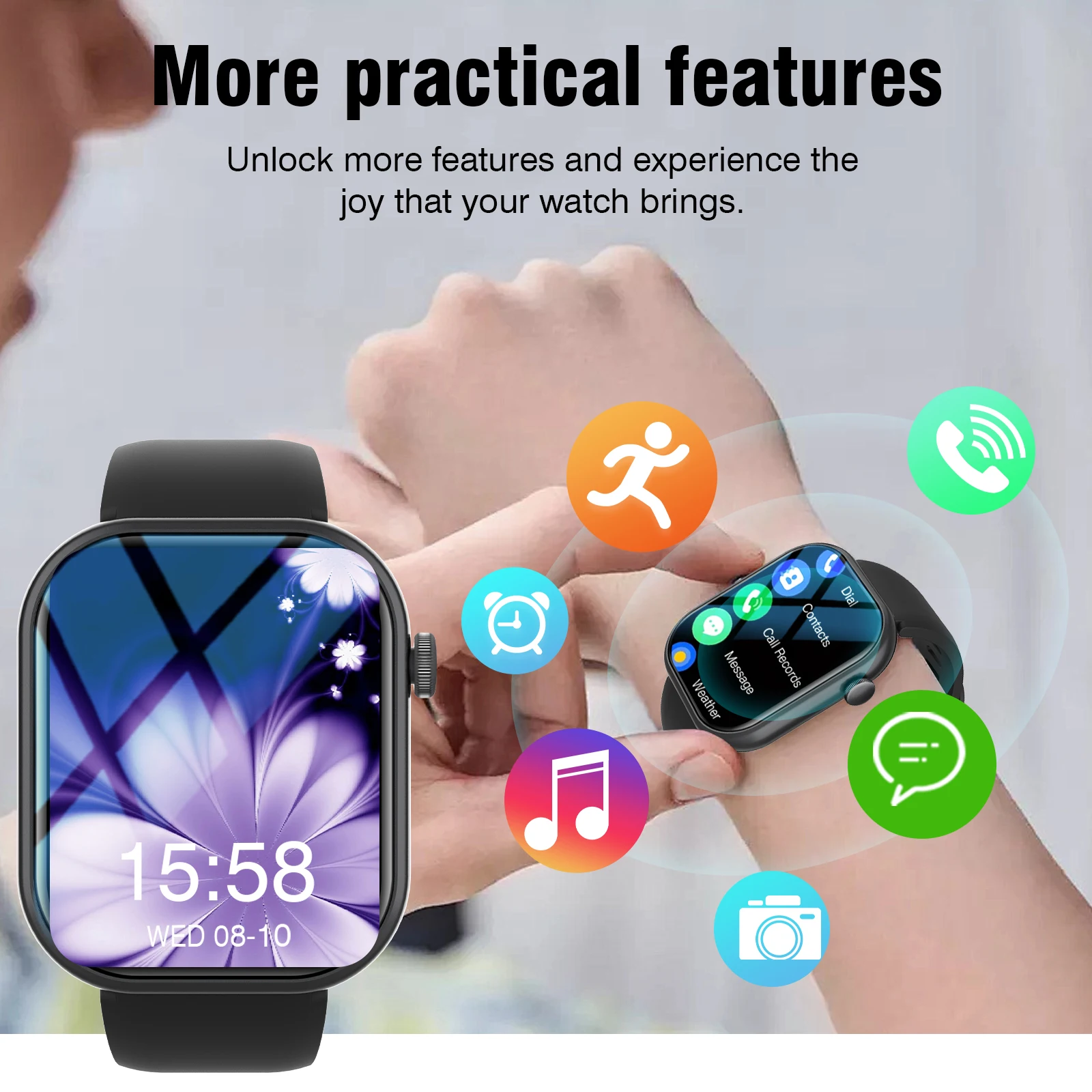 新しいスマートウォッチ、HDタッチスクリーン、通話リマインダ - Watch 7 Smartwatch Iphone のレビューと価格