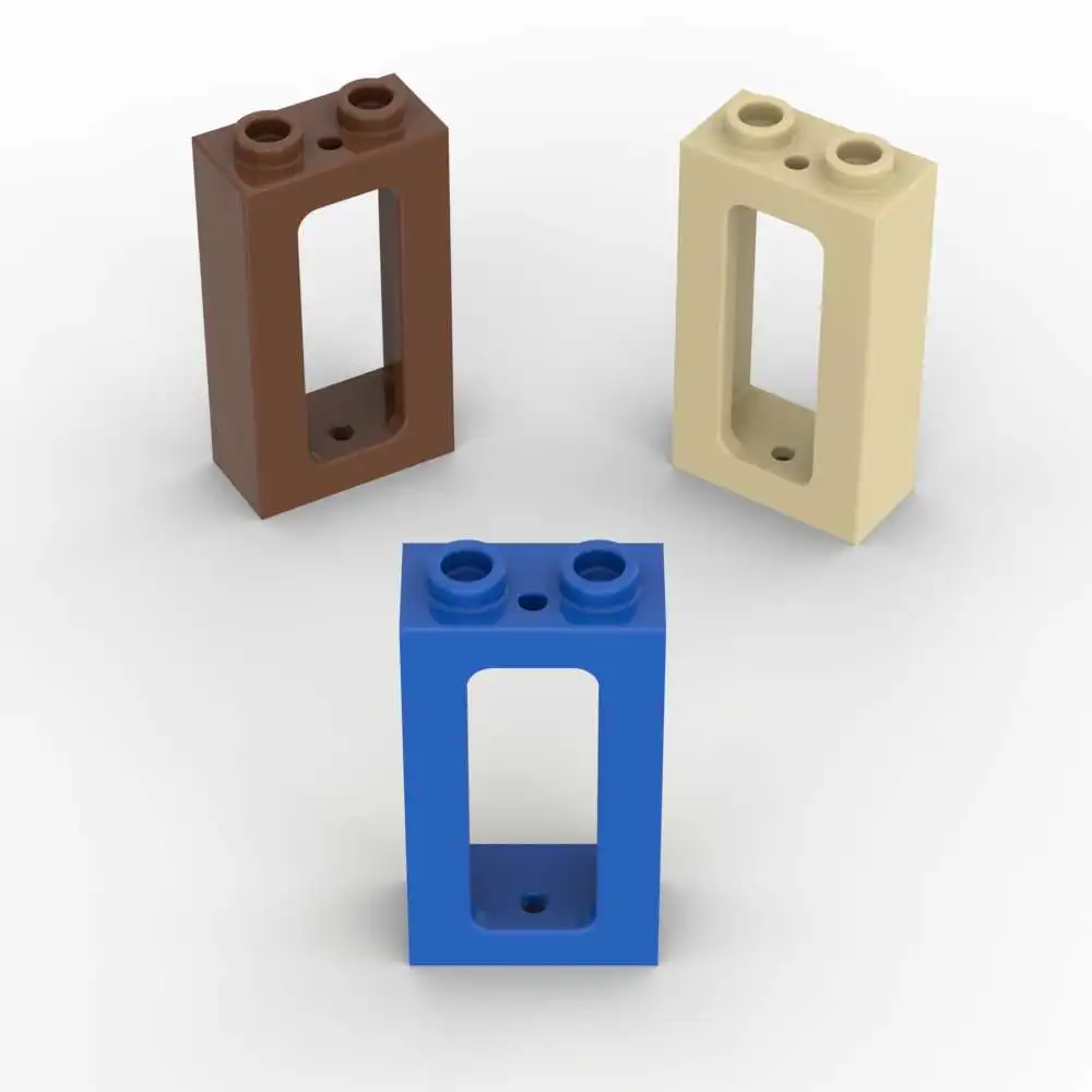 MOC 10 Uds 4035 1x2x3 Kit de bloques de construcción de tren con ventana casa Castillo ladrillos rompecabezas de partículas Idea juguetes niños cumpleaños regalo de Navidad