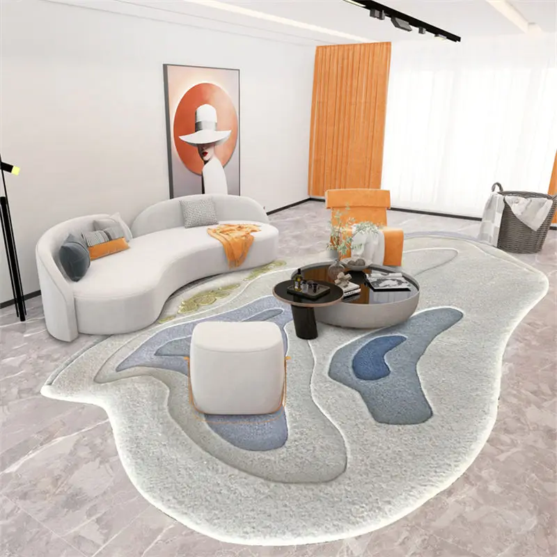 Imported pure wool carpet living room sofa mattress bedside blanket special-shaped irregular thickened exhibition hall floor mat
