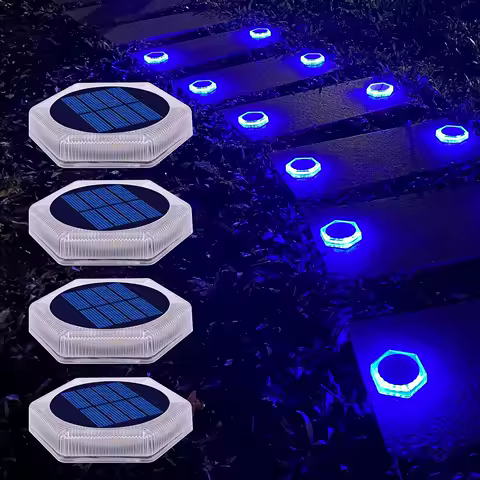 Solar Deck Lights Fence Post Solar Lights for Patio Pool Stairs Step and Pathway Deck Lights Solar Powered Outdoor Lights
