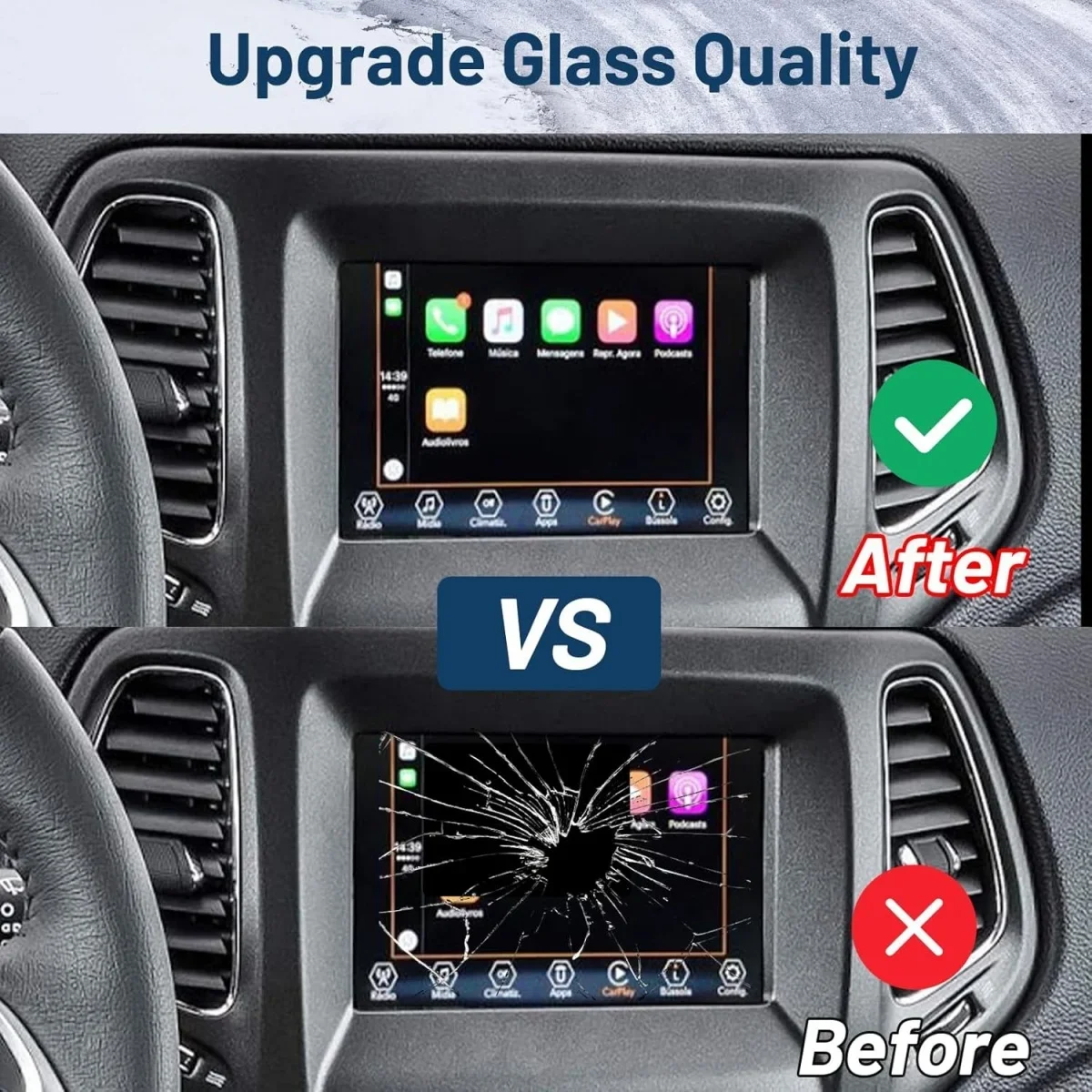 7 Inch Touch Screen Digitizer LCD Radio Navigation Panel for 2017-2020 Jeep Compass TDO-WXGA0700K00033-V2 TDO-WXGA0700K00033-V