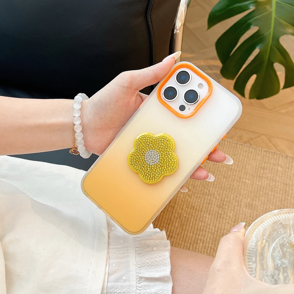 Urocze etui na telefon z brokatem, diamentami i gradientem w kształcie serca, odporne na wstrząsy, przezroczyste, do iPhone 16 15 14 11 13 12 17 Pro Max 16 Plus Air