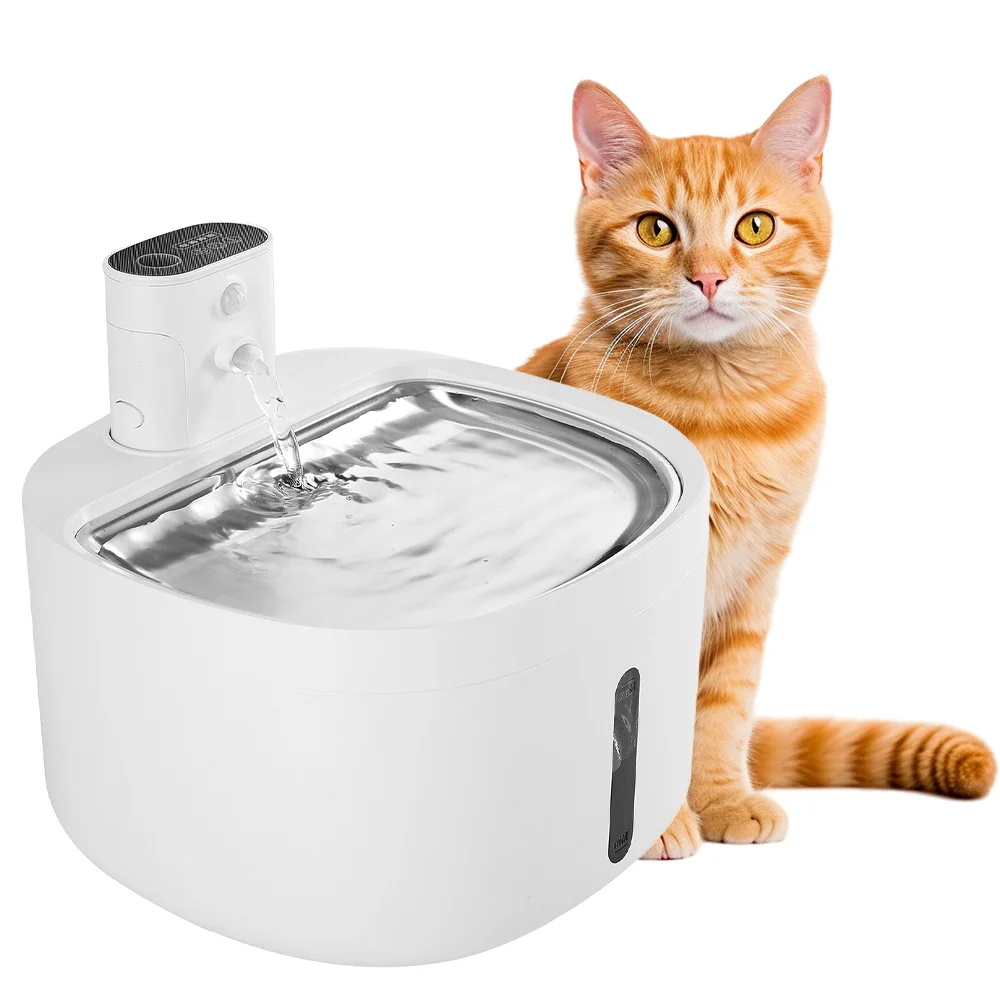 

Automatic Stainless Steel Pet Water Dispenser Visual Window Activated Carbon Filter Quiet Pump Pet Water Feeder Indoor Drinking