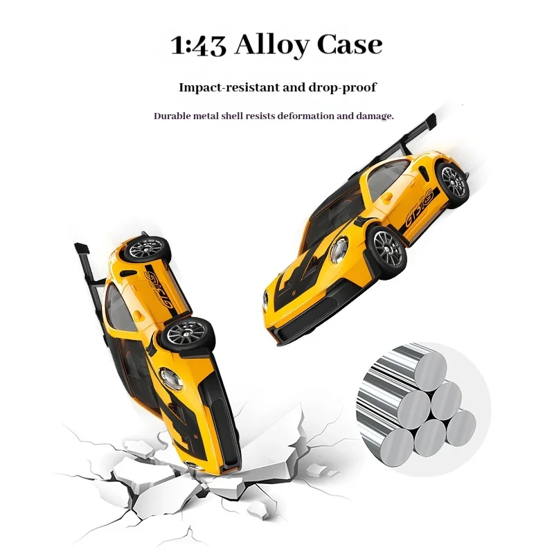 Hongxing model 1:43 full scale RC four-wheel drive drift remote control car GTR mini racing toy desktop gift for men view 2