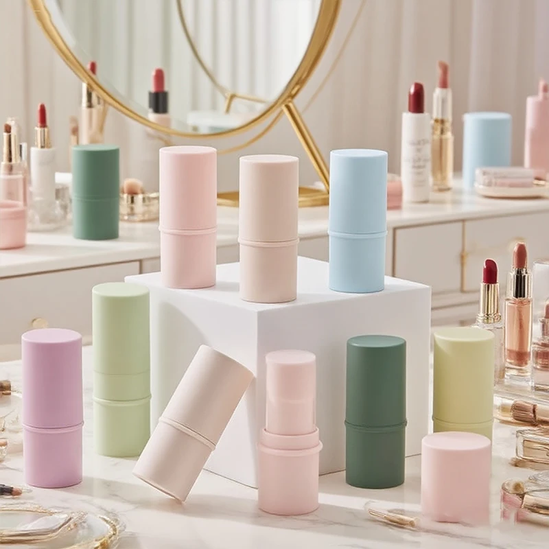 5PC 6g Candy Color Empty Refillable Lipstick Tube Lip Balm Container Empty Cosmetic Container Lotion Container Travel Bottle