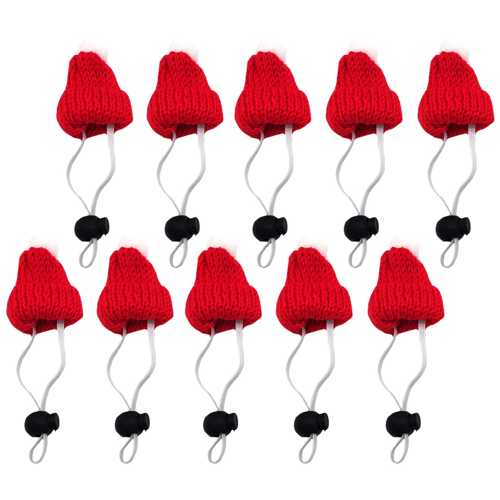 

10 Pcs Mini Animal Christmas Hat Pet Decorative Knit Has Adorable Cap Knitted Hedgehog