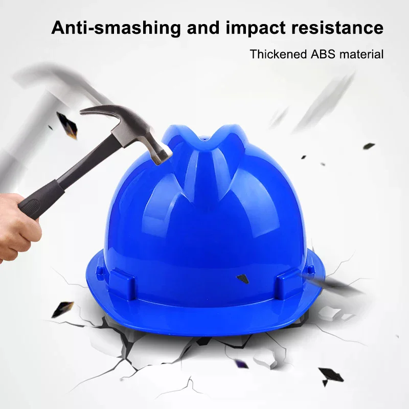 1Pcs Durable Construction High Strength Working Helmet Impact Resistant Shockproof Full Brim Hard Hat Protective Helmet