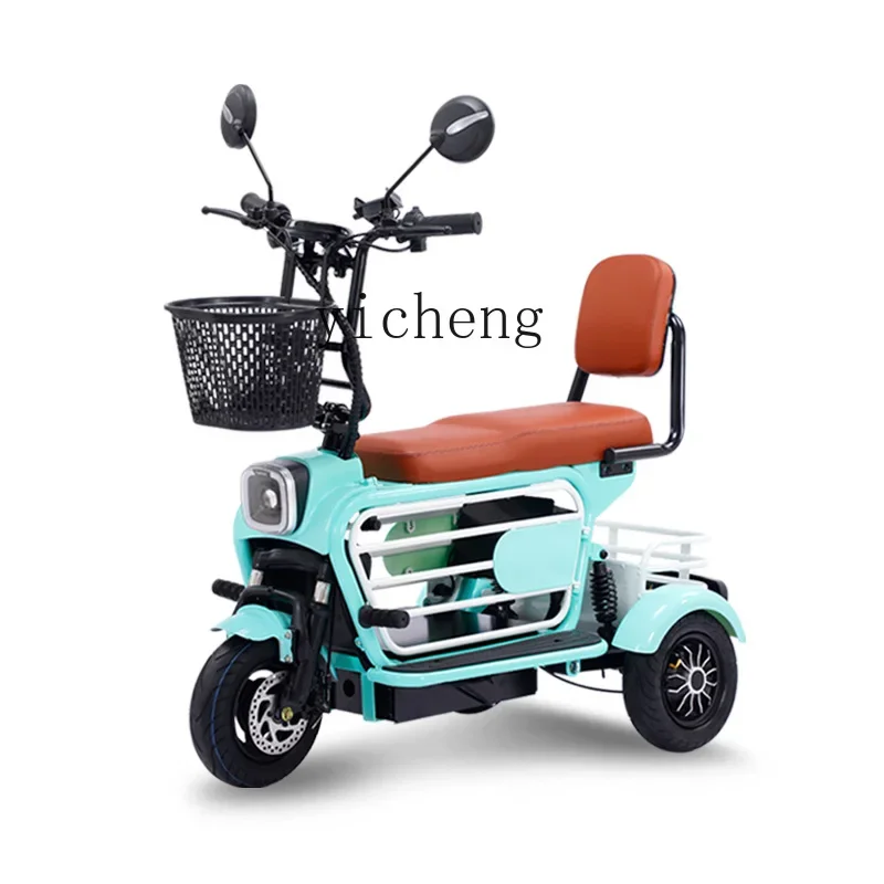 

Электрический трехколесный велосипед TQH, бытовой маленький пикап и откидной детский женский, родителей и детей пожилого возраста с легким складным ребенком