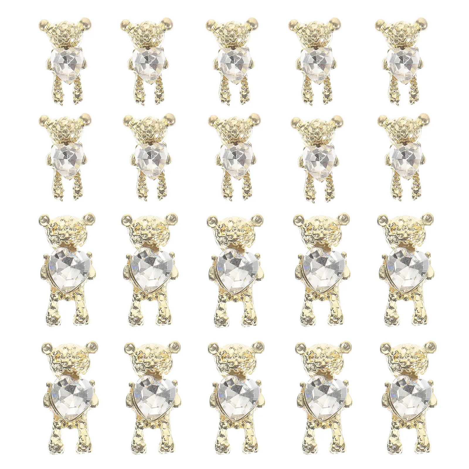 

3D Bear Nail DIY Decor Bear Nail Decors Bead Shaped Nail Charms Nail Art Ornaments Nail DIY Charms Unique Nail Ornament