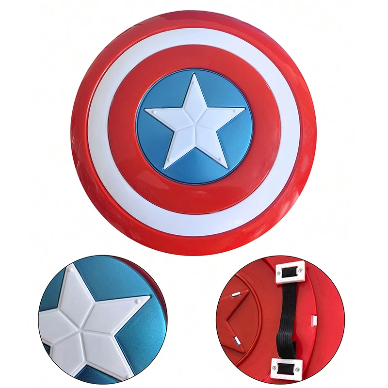 سلسلة أطفال كابتن أمريكا شيلد كوسبلاي الدعامة خارقة كابتن أمريكا بولي كلوريد الفينيل شيلد هدية عيد ميلاد زينة الحفلات