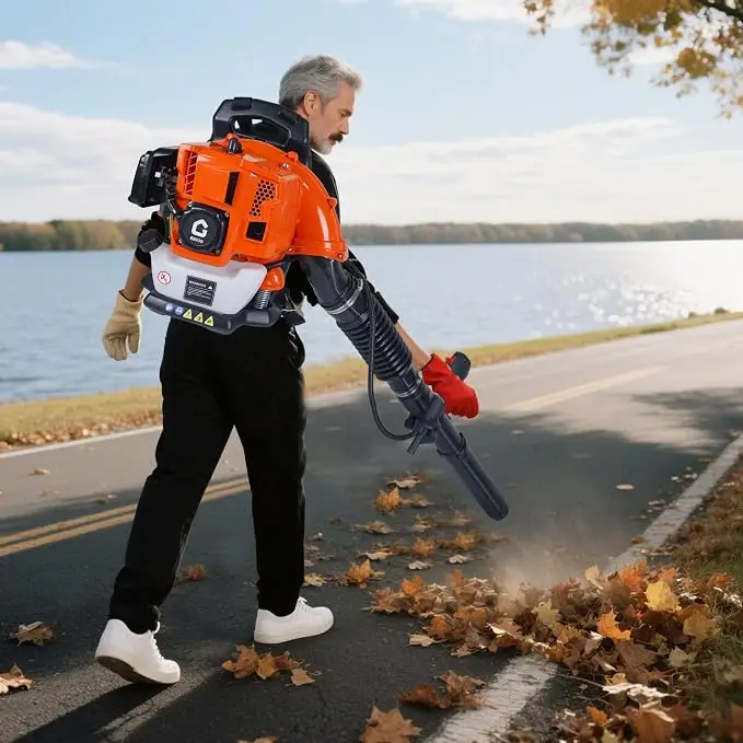 Backpack Gas Leaf Blower for Yard, 43CC 2.2HP Engine, 780 CFM, 270 MPH, Gas Powered Leaf Blower, High Speed, Lightweight, Portable Backpack Blower