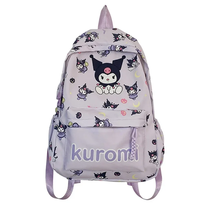 Sanrio-mochila escolar de dibujos animados de Hello Kitty, mochila ligera de gran capacidad, impresión fresca, Kulomi