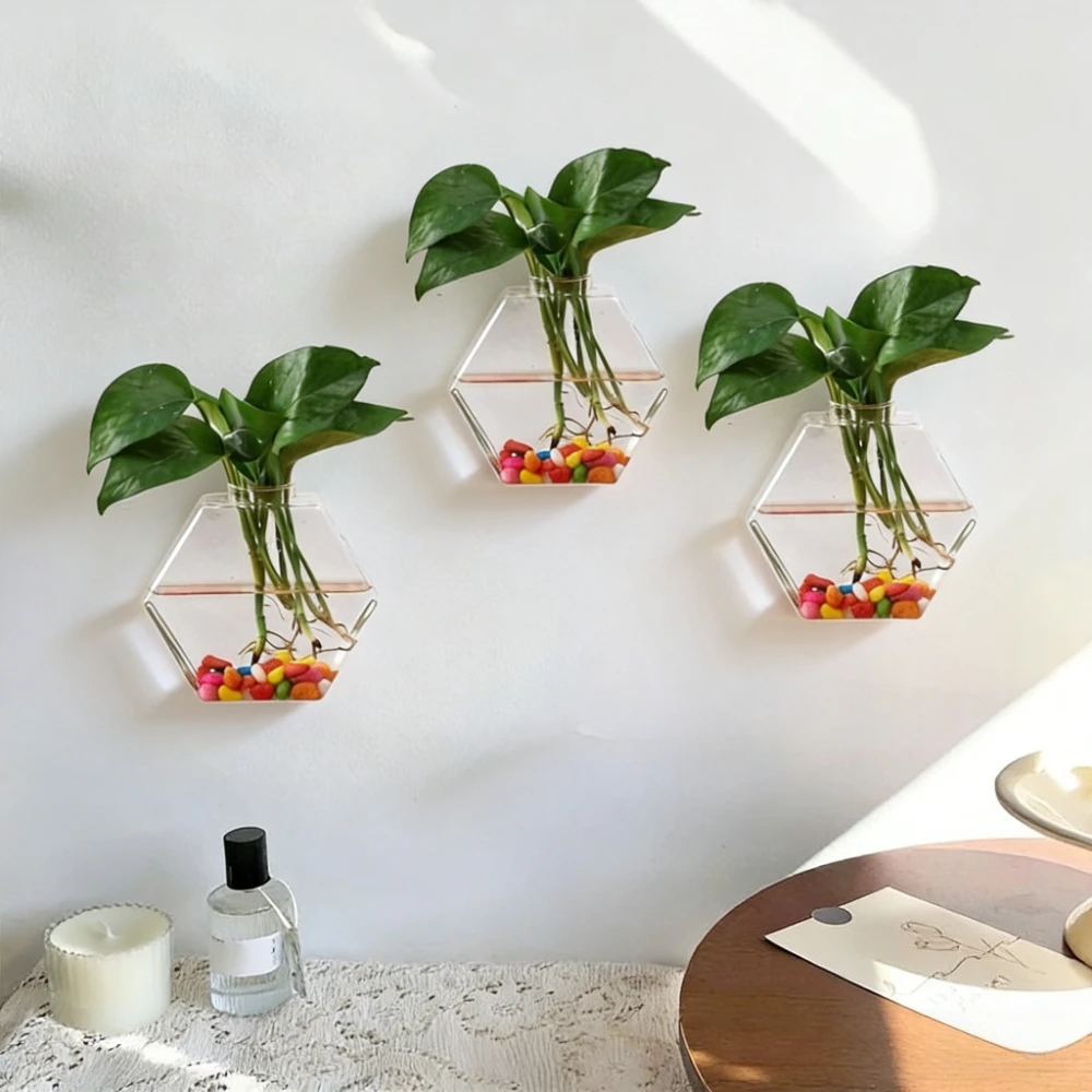 Glass Vase Nordic - Creative irregular hanging hydroponic plant propagation