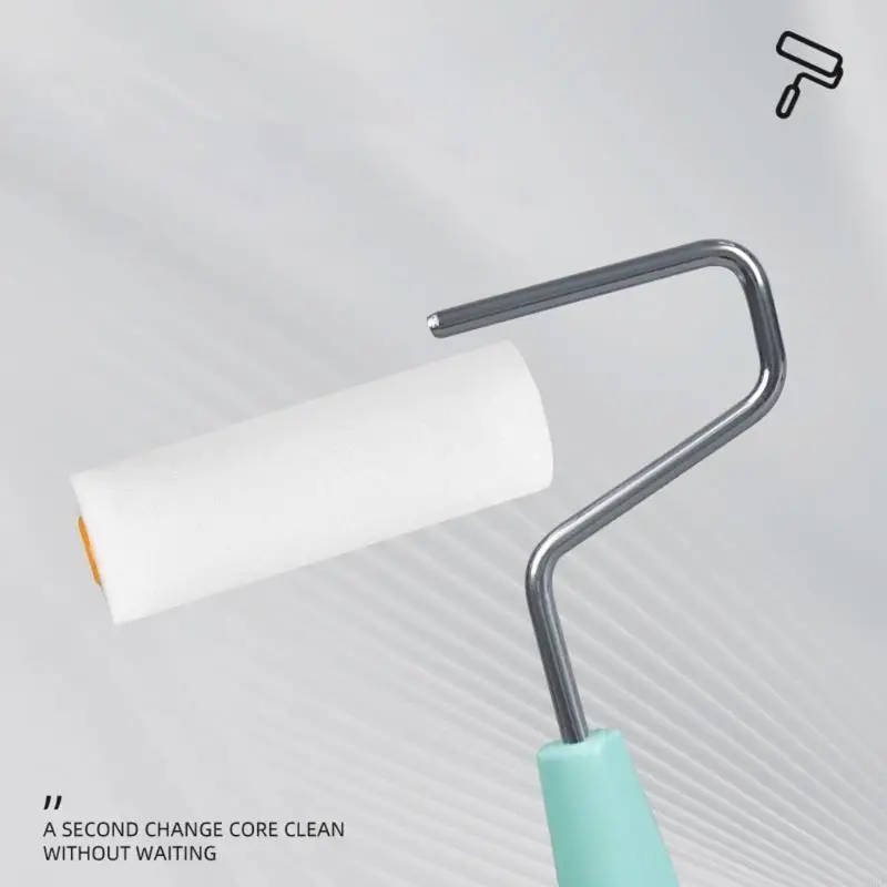 L9BE Paket 9 Rol Busa Kecil Mini Foam Roller untuk Aplikasi Cat Berbasis Air