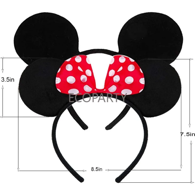 Mouse Ears, 2 Pcs Mice Ear Costume Headbands Hair Band for Christmas Party (Black&Dot) anime accessories  halloween accessories