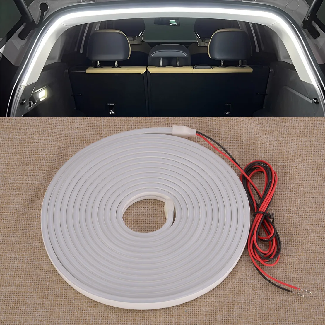 

2M White Super Bright Car Universal Rear Boot Trunk Cargo Area Lighting Light lamp LED Strip