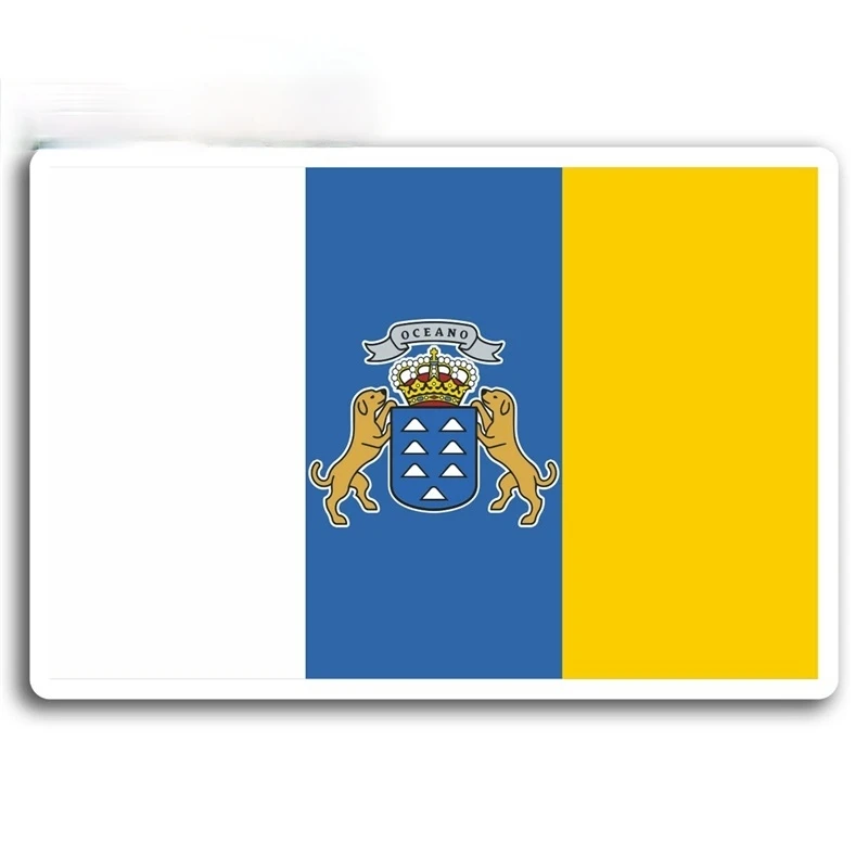 Canary Islands Flag Travel Vinyl Stickers Sticker Laptop Gift Waterproof Accessories Car Bumper Window Decal