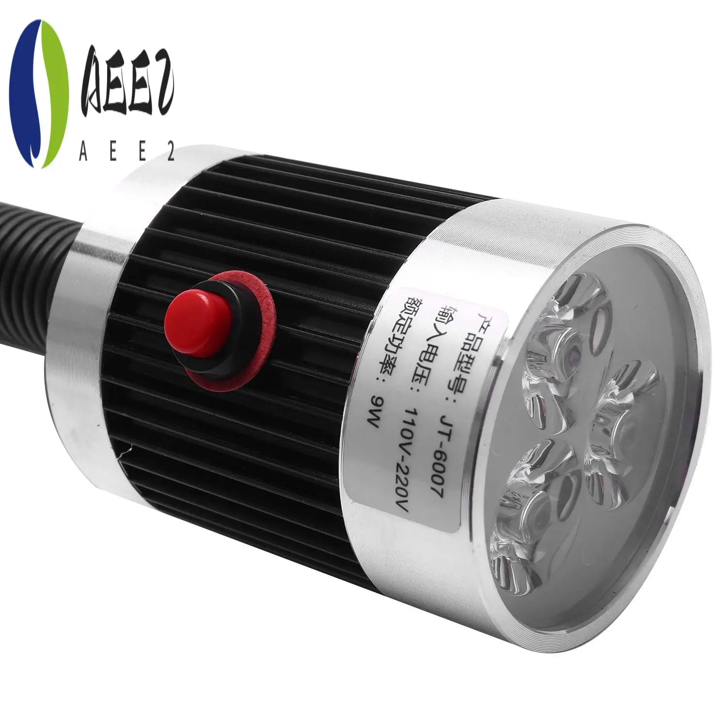 AEE2-220V 9W Lampada da lavoro per macchina a led 50Cm Collo di cigno Macchina CNC industriale Tornio Strumento Luce Fresatrice Luce da lavoro Spina UE