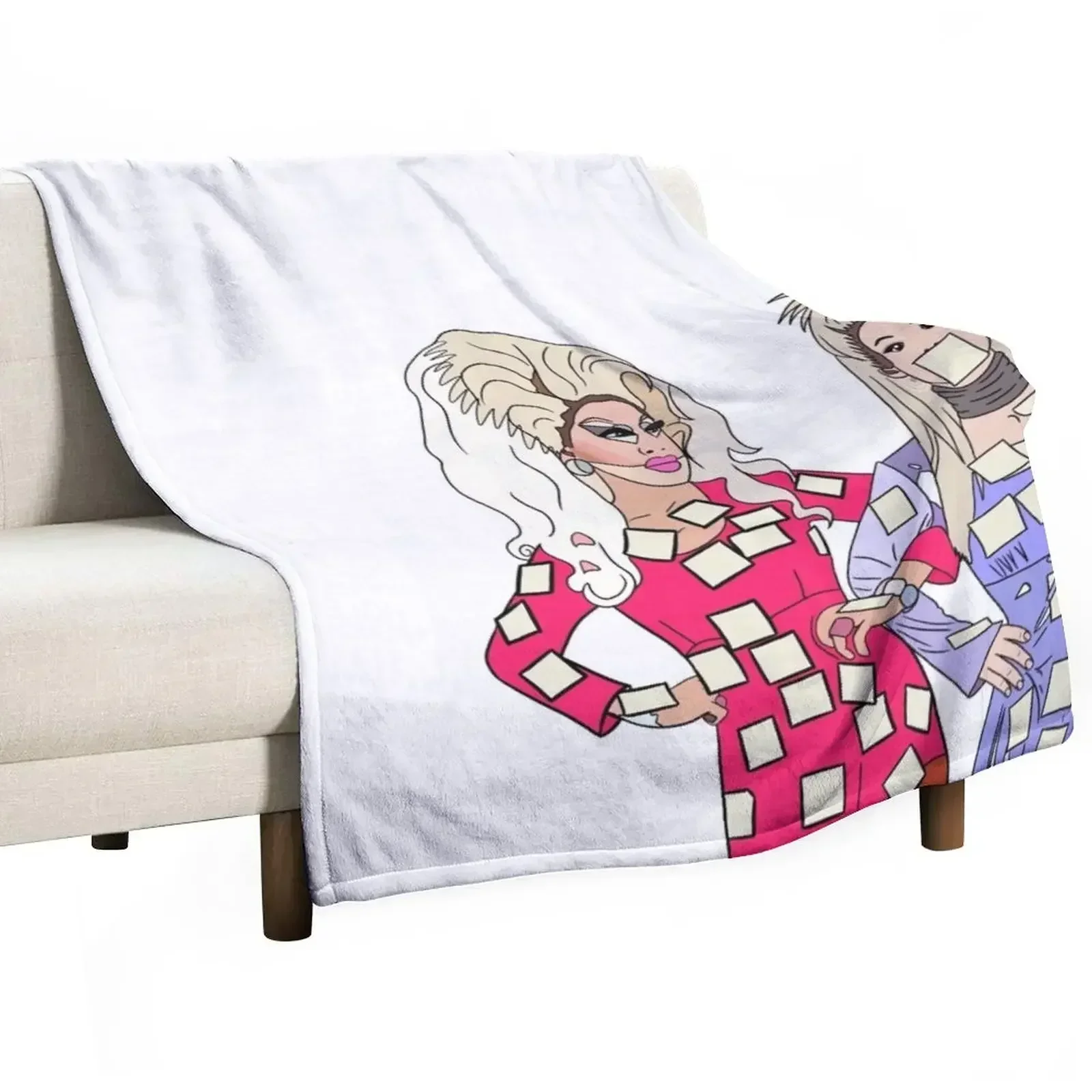 Katya and trixie Pop art 2.0 Throw Blanket decorative Loose Blankets For Bed Blankets