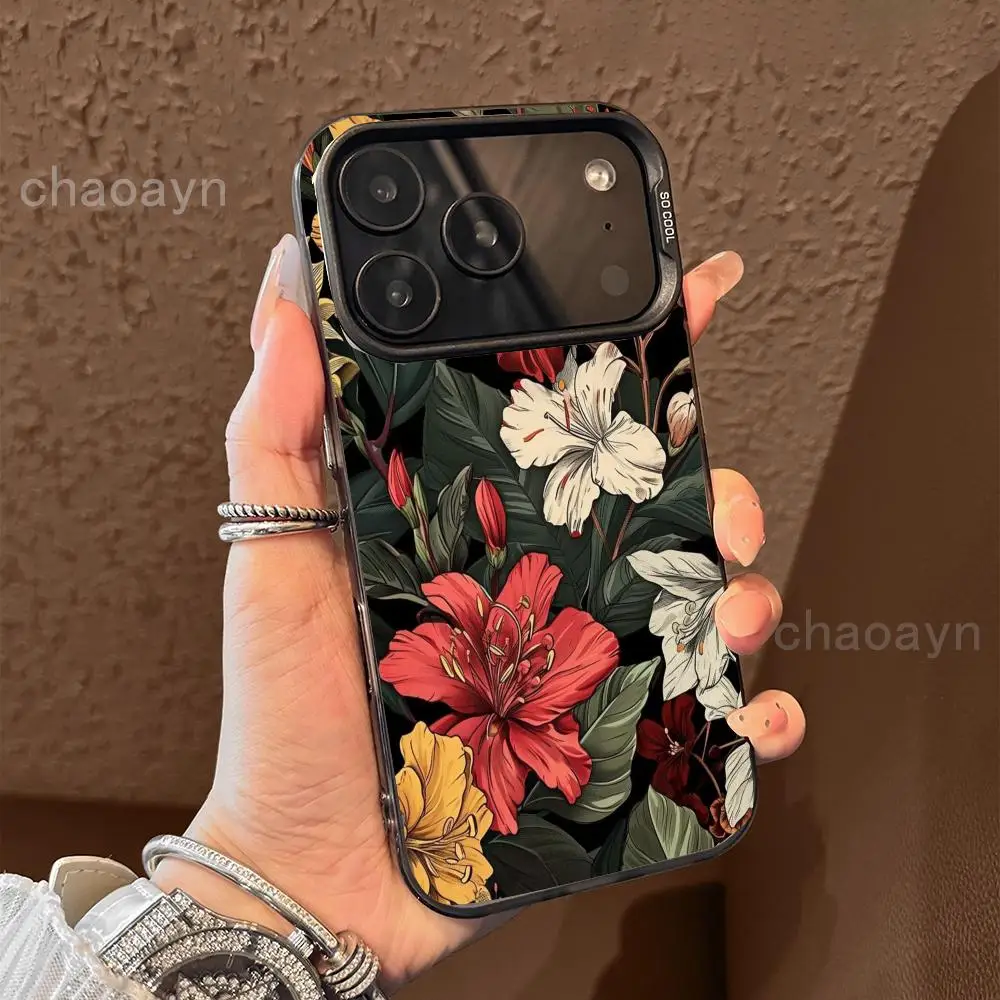 

Screen full of flowers Phone Case case for iPhone17 16 15 14 13 12 11 Pro/ Max/Plus shock-proof rear cover anti-fingerprint