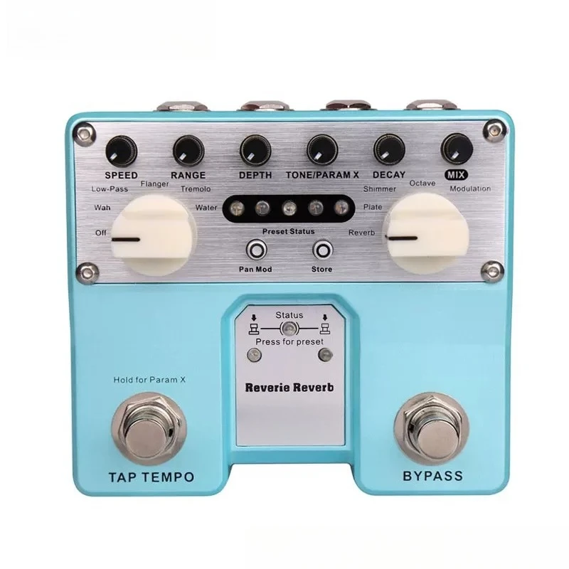 Delayed Composite Octave Choral Reverb Combination, Programmable Line Selectable Electric Guitar Effects