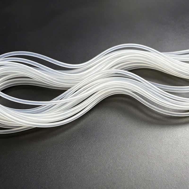 Clear Nontoxic Food Grade Silicone Tube 20M-50M Bendable Soft Tubing ID 0.5-0.6-0.8-1-1.2-1.5-2-3-4mm High Temp Hose