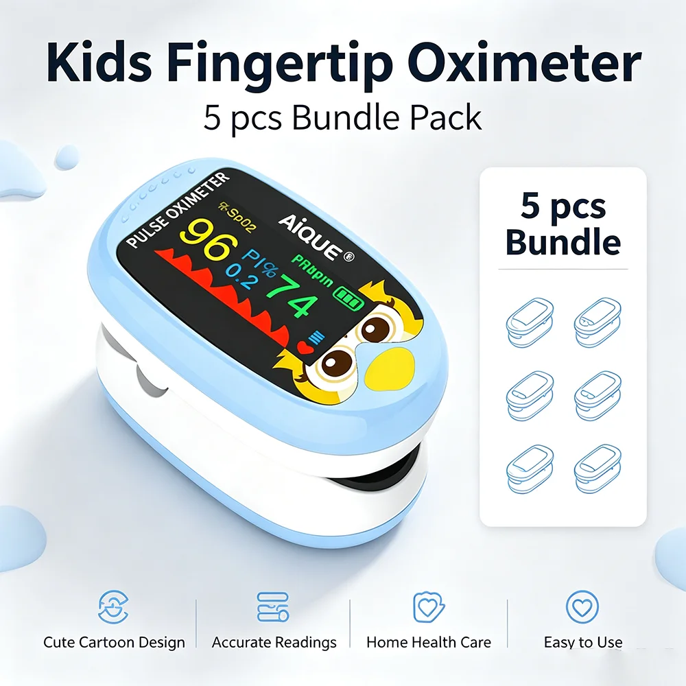Pulse Oximeter Fingertip Rechargeable - AiQUE 2/5pcs Pulse Oximeter Ujung Jari