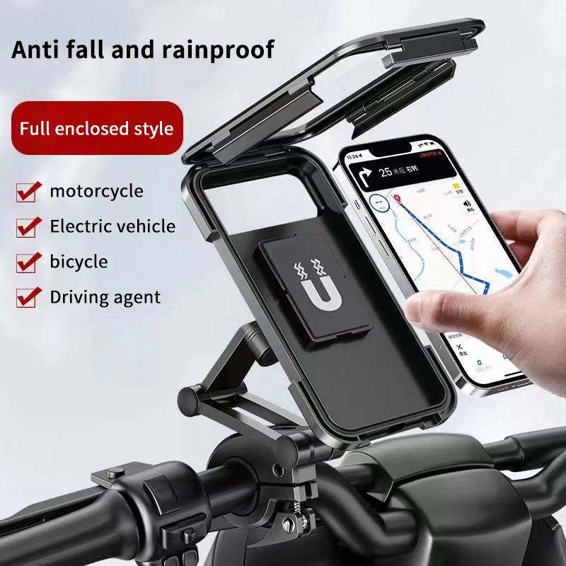 Waterproof Motorcycle Bike Mobile Phone Holder Support Universal Bicycle 360° Swivel Adjustable GPS Motorcycle Cellphone Holder