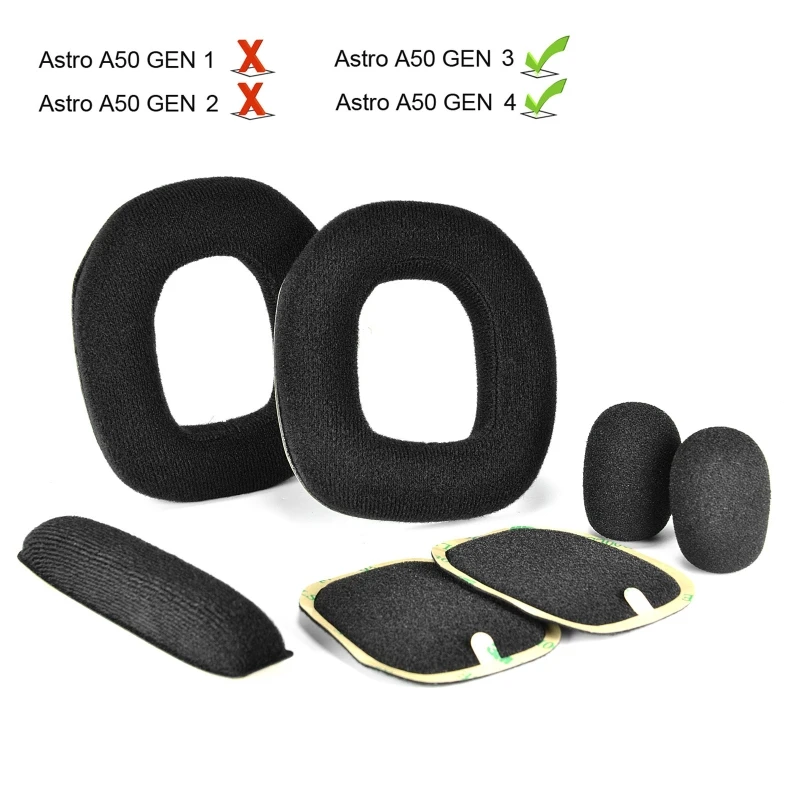 Replacement Earphone Ear pads Headband Head Beam Mics Sponge Foam Cushion for Astro A50 gen3 gen4 Headphone HeadBeam Earpads