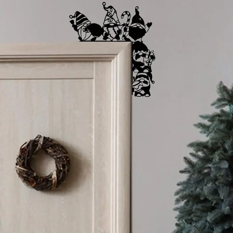 Christmas Door Corner Door Frame Toppers Decorations Creative Funny Home Door Sitter Door Corner Sign For Living Room Bedroom