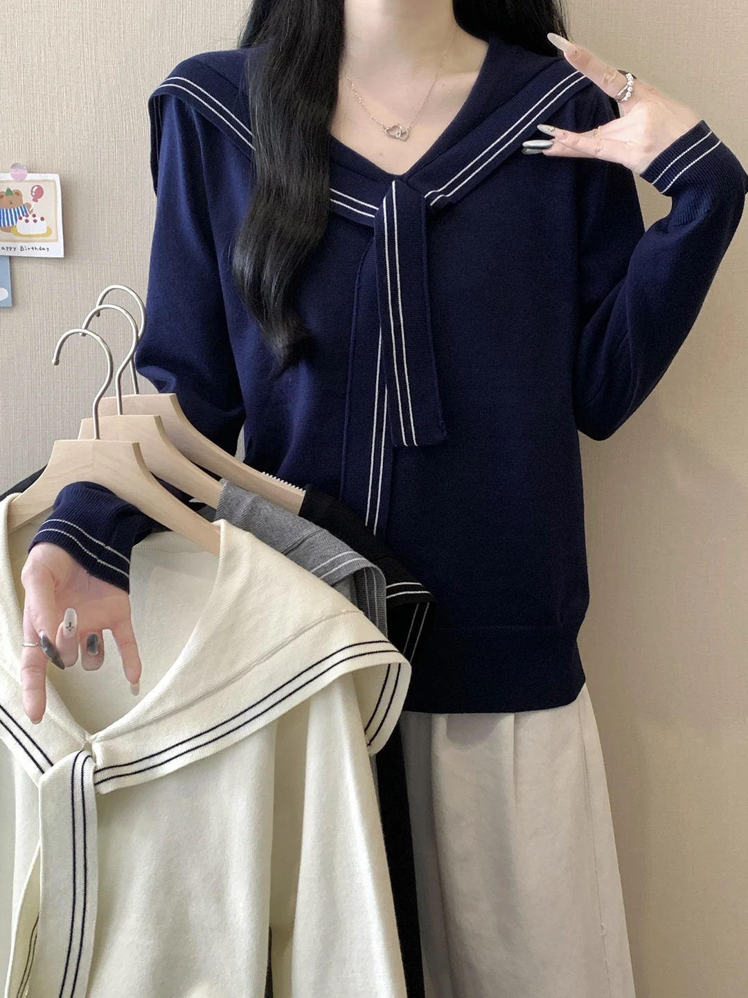 

plus Size Women's Casual Style Knitted Top Loose Fit Turn-down Collar Long Sleeve Base Layer Shirt Spring New Arrival