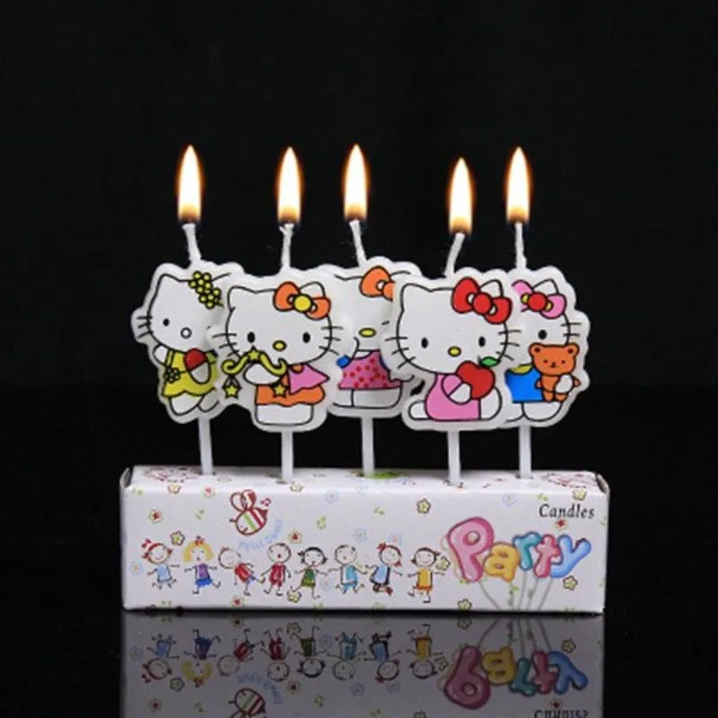 Hello Kitty Mickey Creative Cartoon Birthday Candle Children's Cake Decoration Birthday Props Holiday Party Dessert Decoration