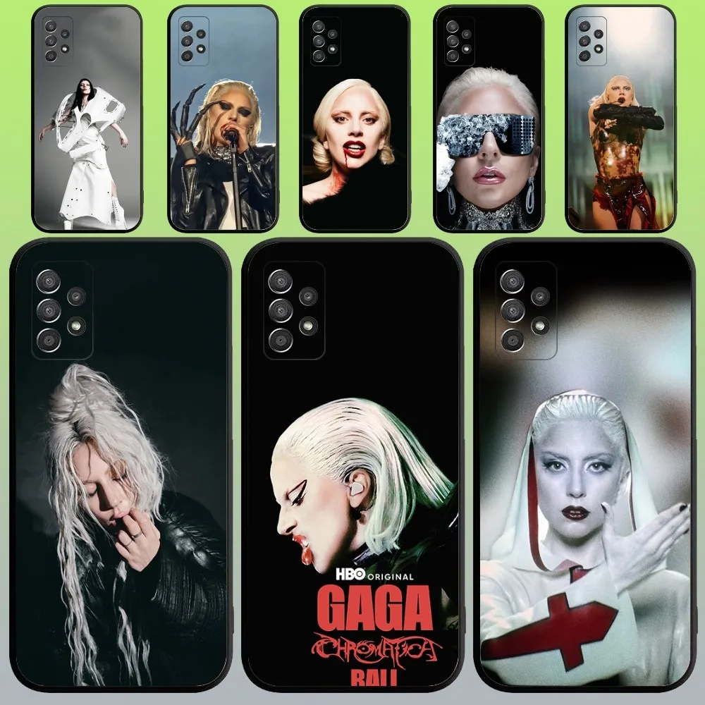 L-Lady G-Gaga Singer Phone Case For Samsung Galaxy A20,A21s,A22,A31,A32,A52,A53,A72,73,A80,A91 Soft Black Cover