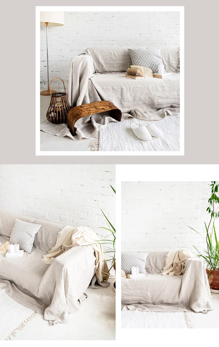 Premium Quality Sofa Slipcover, 100% Linen Sofa Cover ,Soft Couch Chair Cover for Living Room Bedroom LOVESEAT Home Textile