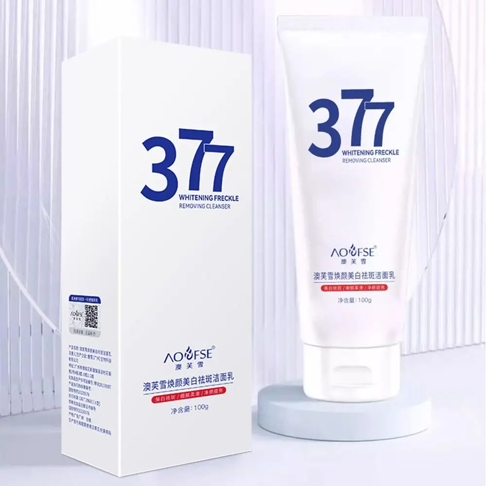 Whitening 377 Foaming Cream Niacinamide Brightens Freckle Remover Oil Control Facial Cleanser Deep Cleansing Skin Color