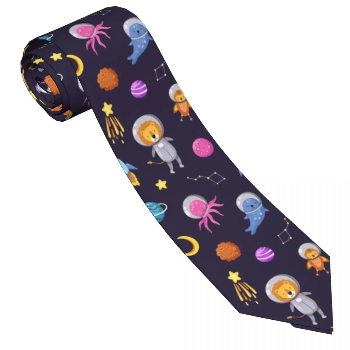 Casual Arrowhead Skinny Animal Astronauts Flying Space Necktie Slim Tie For Men Man Accessories Simplicity  Party mal 