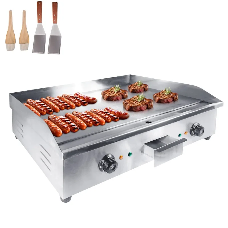 

【Best-selling】New Product Commercial Electric Griddle Adjustable Thermostatic Control Flat Top Grill Hot Plate Counter Top Grill