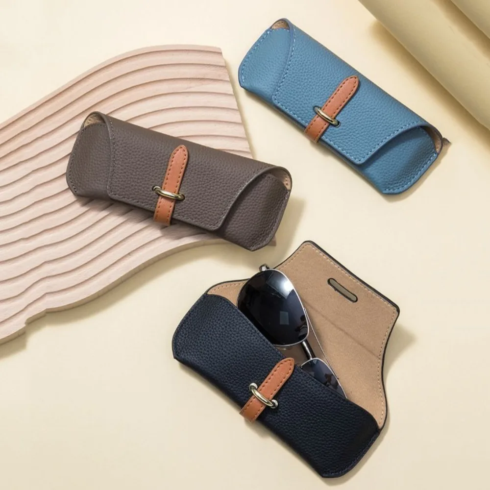 

Fashion Pu PU Leather Glasses Bag Waterproof Ins Glasses Storage Bag Eyewear Protector Case Glasses Clip Sunglasses Pouch Female