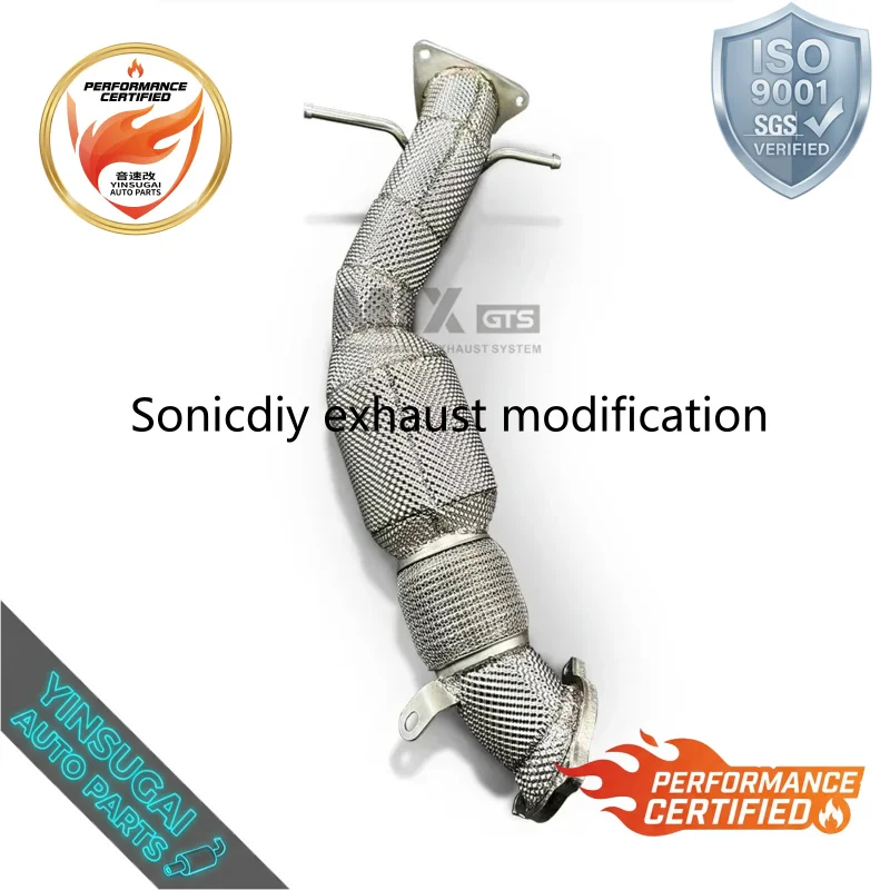 Premium Insulated Stainless Downpipe Exhaust Header for Land Rover Evoque 2.0T 2010-2018 Racing Sound Modification Parts