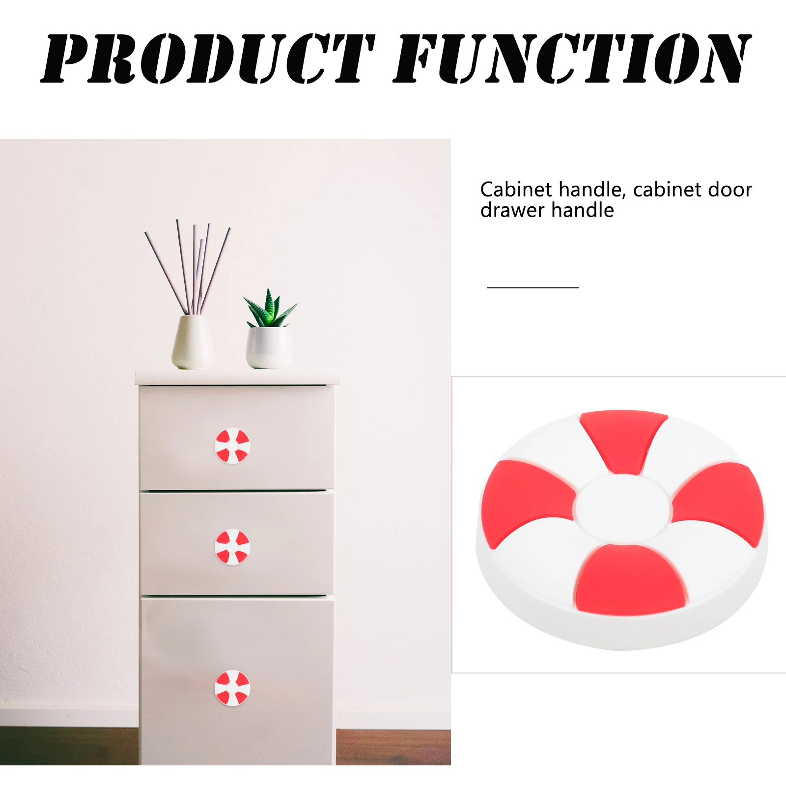 

2Pcs Lifebuoy Drawer Pulls Soft Plastic Cabinet Handles Nautical Theme Kids Room Furniture Accessories Save Closet Doors