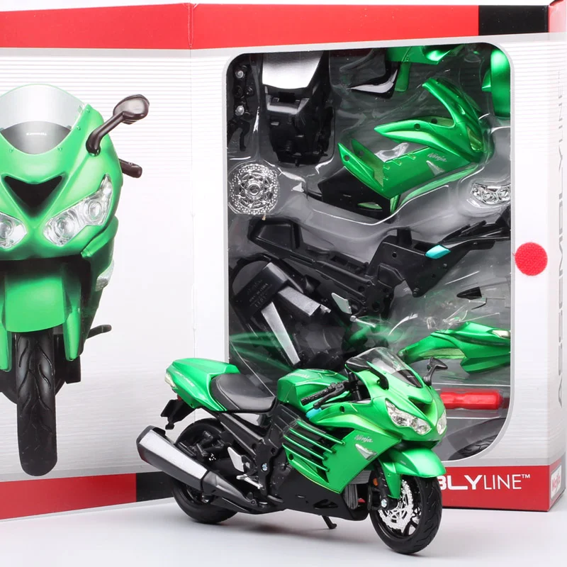 كاواساكي ZX-14R سبيكة سباق نموذج للدراجات النارية ، نسخة الجمعية ، 1:12 ، شارع Diecast ، محاكاة ، هدايا الاطفال