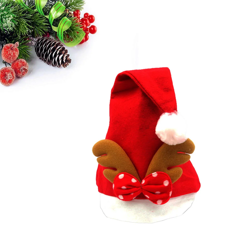 Elk Antlers Baby Christmas Hat Adult Santa Claus Hats Xmas Caps Christmas Decorations For Home Festive Party Supplies