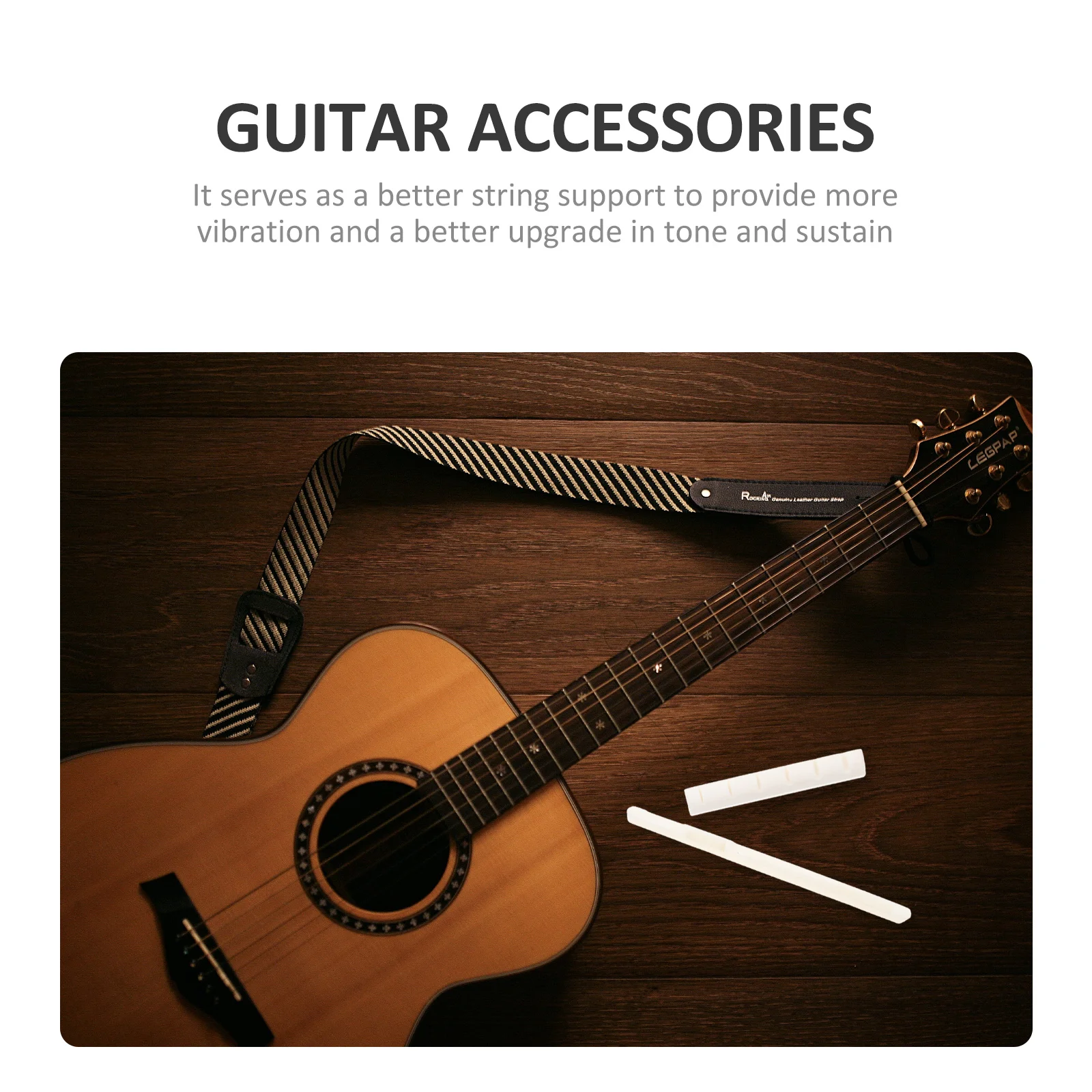 

1 set 1 Set Guitar String Nuts Ox Bone Material Noise Reduction Tone Enhancement Durable Lightweight Replacement Accessories For