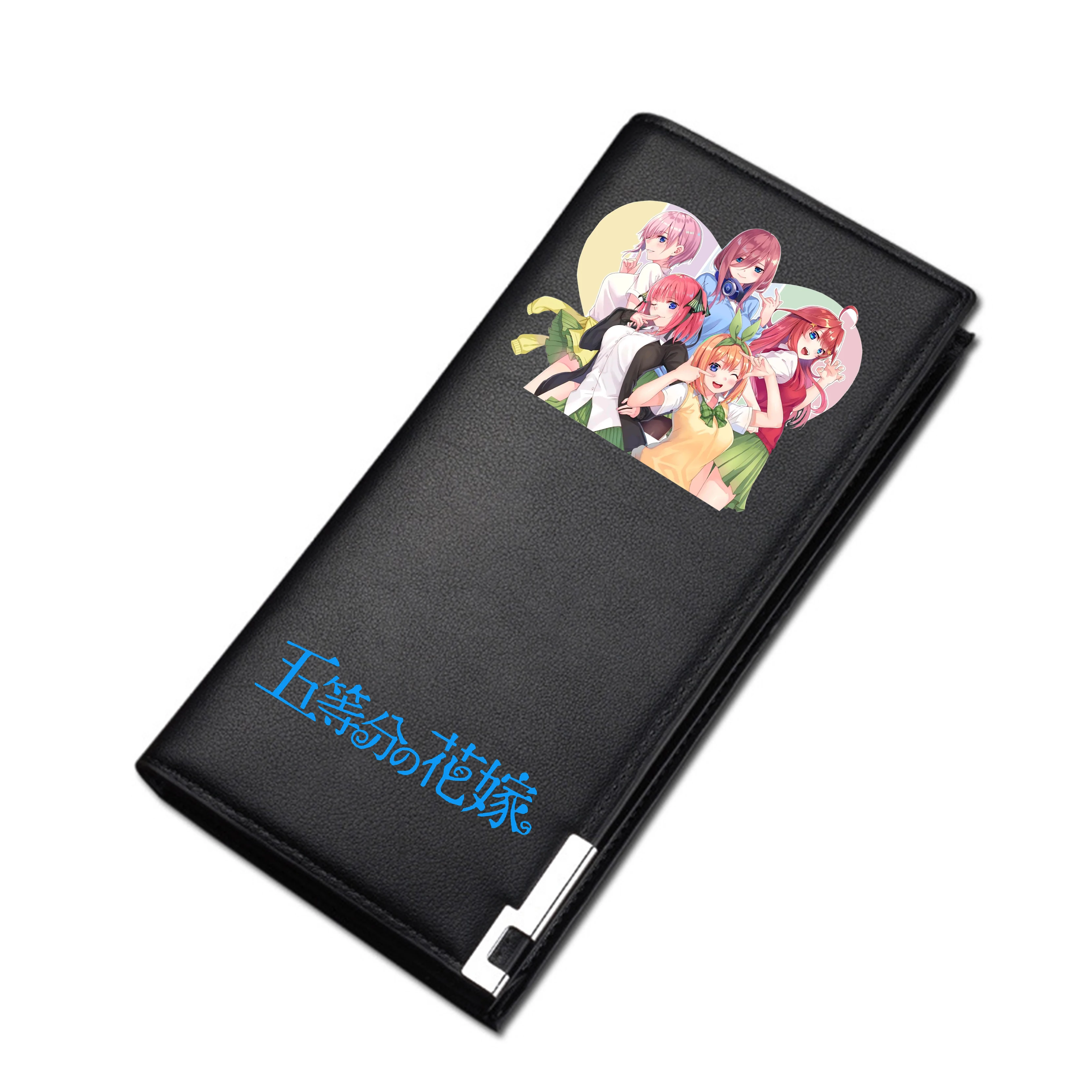 The Quintessential Quintuplets Cosplay Unisex Long Purse Nakano Miku Pu Leather Short Wallet Cartoon ID Card Holder Change bags