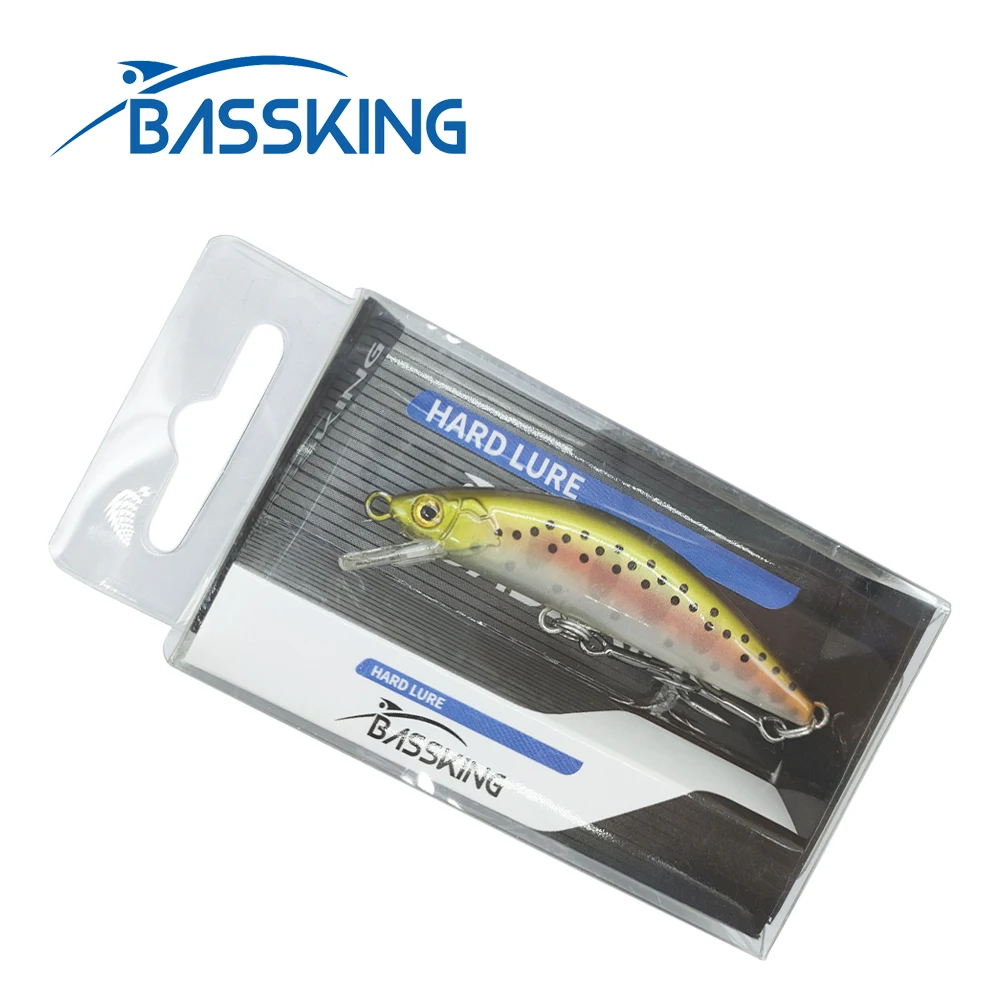 BASSKING-Cebo duro para Pesca de lubina, cebo Artificial de 46mm/3,6g, 54mm/4,7g, Wobbler, trucha, Swimbait